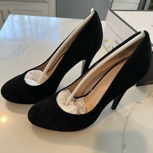 Black suede Nine West heels.